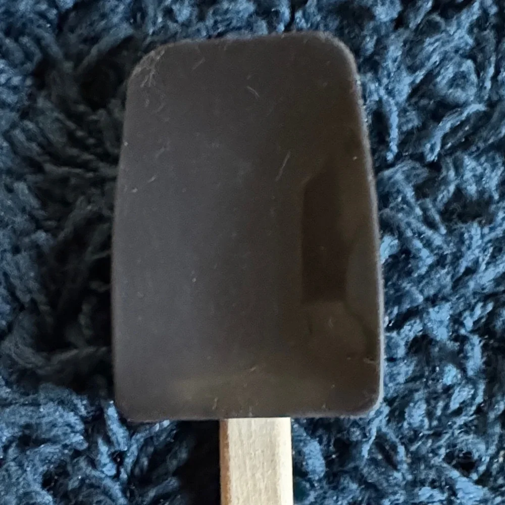 Williams Sonoma black Silicone Spatula with Wooden Handle